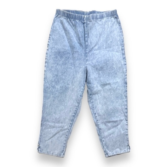 Vintage 90s L.A. Blues Acid Wash Denim Capri Leggings Women’s Size Small Spring - Picture 1 of 14